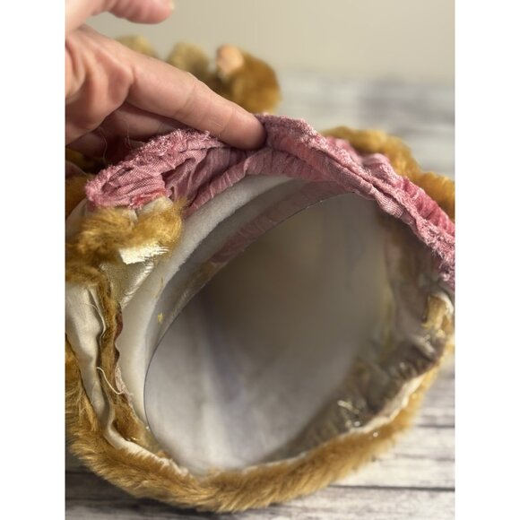 Vintage Kmart Pink Christmas Santa Holiday Centerpiece/ Tree Topper / Decor 13” - Picture 9 of 13